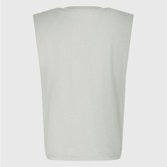 All Saints NWT Coni Shoulder Padded Tank Top IN late Gray Size Small - Picture 5 of 10